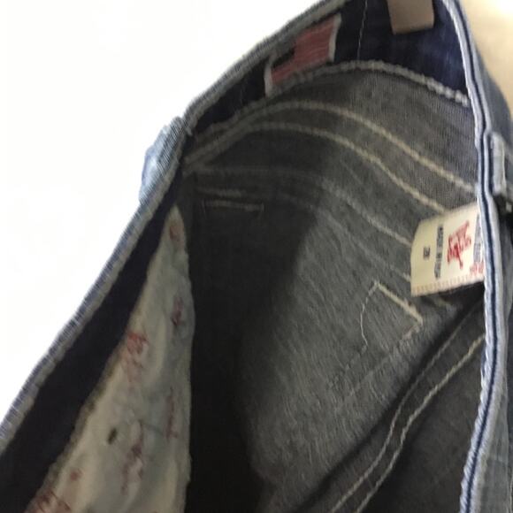 True Religion Blue Pearl Button Wide-Leg Jeans - Picture 13 of 16